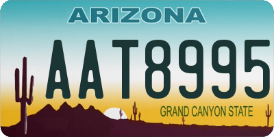 AZ license plate AAT8995