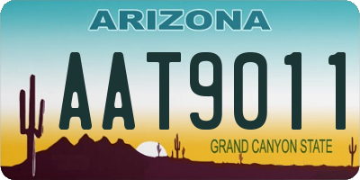 AZ license plate AAT9011