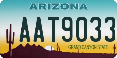 AZ license plate AAT9033