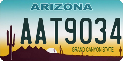 AZ license plate AAT9034