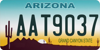 AZ license plate AAT9037