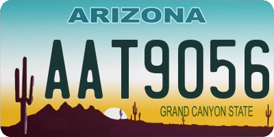 AZ license plate AAT9056