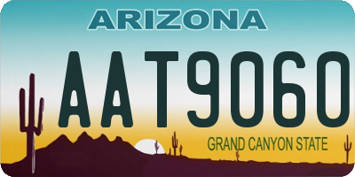 AZ license plate AAT9060