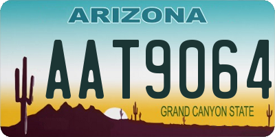 AZ license plate AAT9064