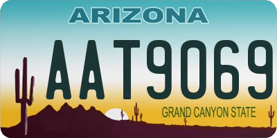 AZ license plate AAT9069