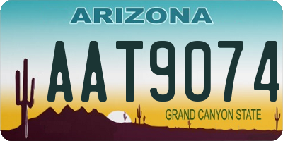 AZ license plate AAT9074