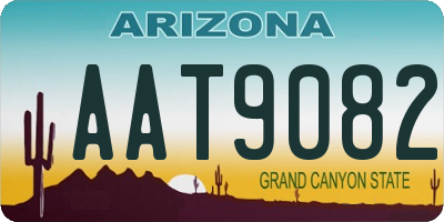 AZ license plate AAT9082
