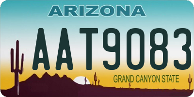 AZ license plate AAT9083
