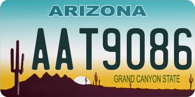 AZ license plate AAT9086