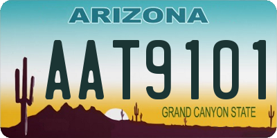 AZ license plate AAT9101