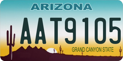 AZ license plate AAT9105