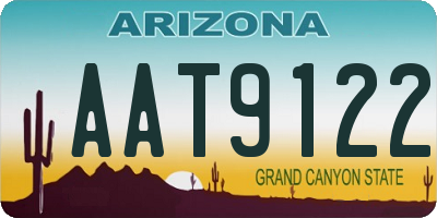 AZ license plate AAT9122