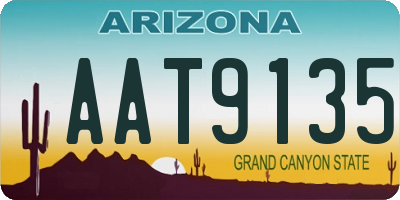 AZ license plate AAT9135
