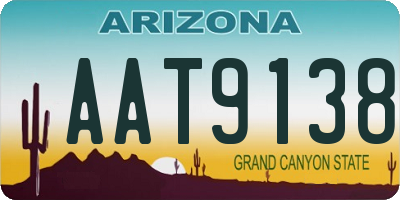 AZ license plate AAT9138