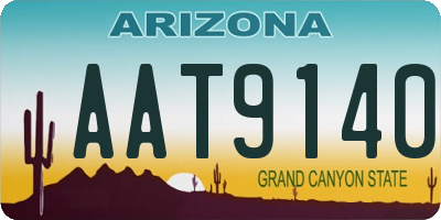 AZ license plate AAT9140