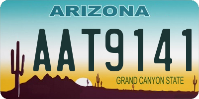 AZ license plate AAT9141