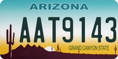 AZ license plate AAT9143