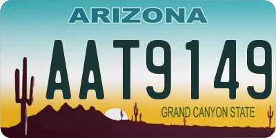 AZ license plate AAT9149