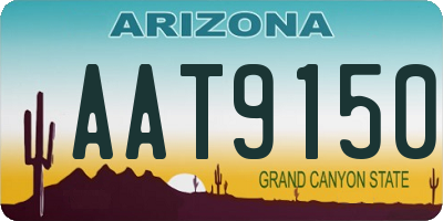 AZ license plate AAT9150