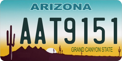 AZ license plate AAT9151