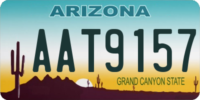 AZ license plate AAT9157