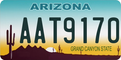 AZ license plate AAT9170