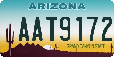 AZ license plate AAT9172