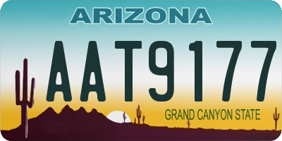 AZ license plate AAT9177