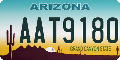 AZ license plate AAT9180
