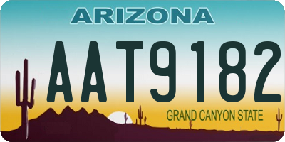 AZ license plate AAT9182