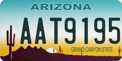 AZ license plate AAT9195