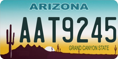 AZ license plate AAT9245