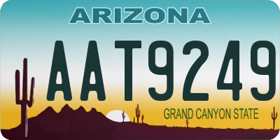AZ license plate AAT9249