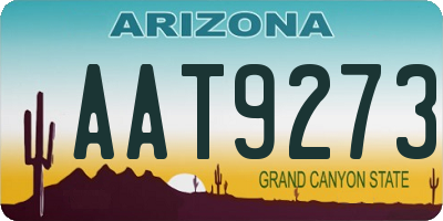 AZ license plate AAT9273