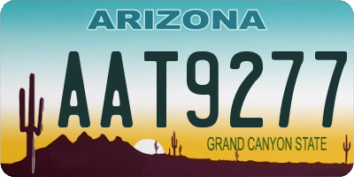 AZ license plate AAT9277