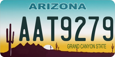 AZ license plate AAT9279