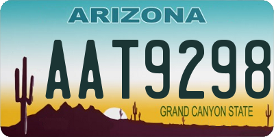 AZ license plate AAT9298