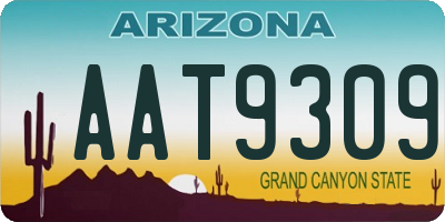 AZ license plate AAT9309