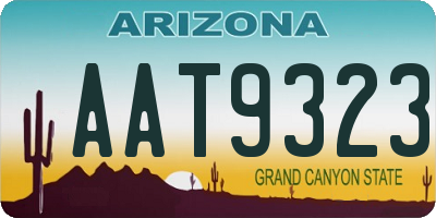 AZ license plate AAT9323