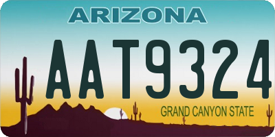 AZ license plate AAT9324