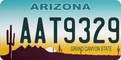 AZ license plate AAT9329