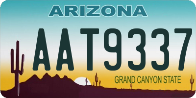 AZ license plate AAT9337