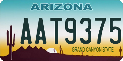 AZ license plate AAT9375