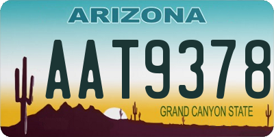 AZ license plate AAT9378