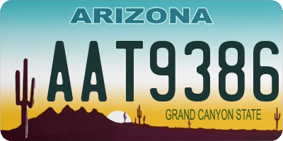 AZ license plate AAT9386