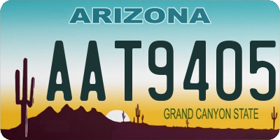AZ license plate AAT9405