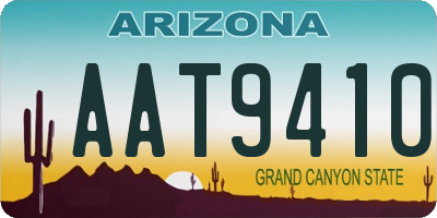 AZ license plate AAT9410