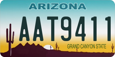 AZ license plate AAT9411