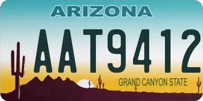 AZ license plate AAT9412