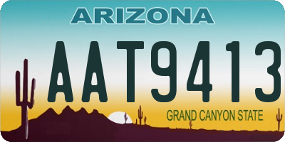 AZ license plate AAT9413